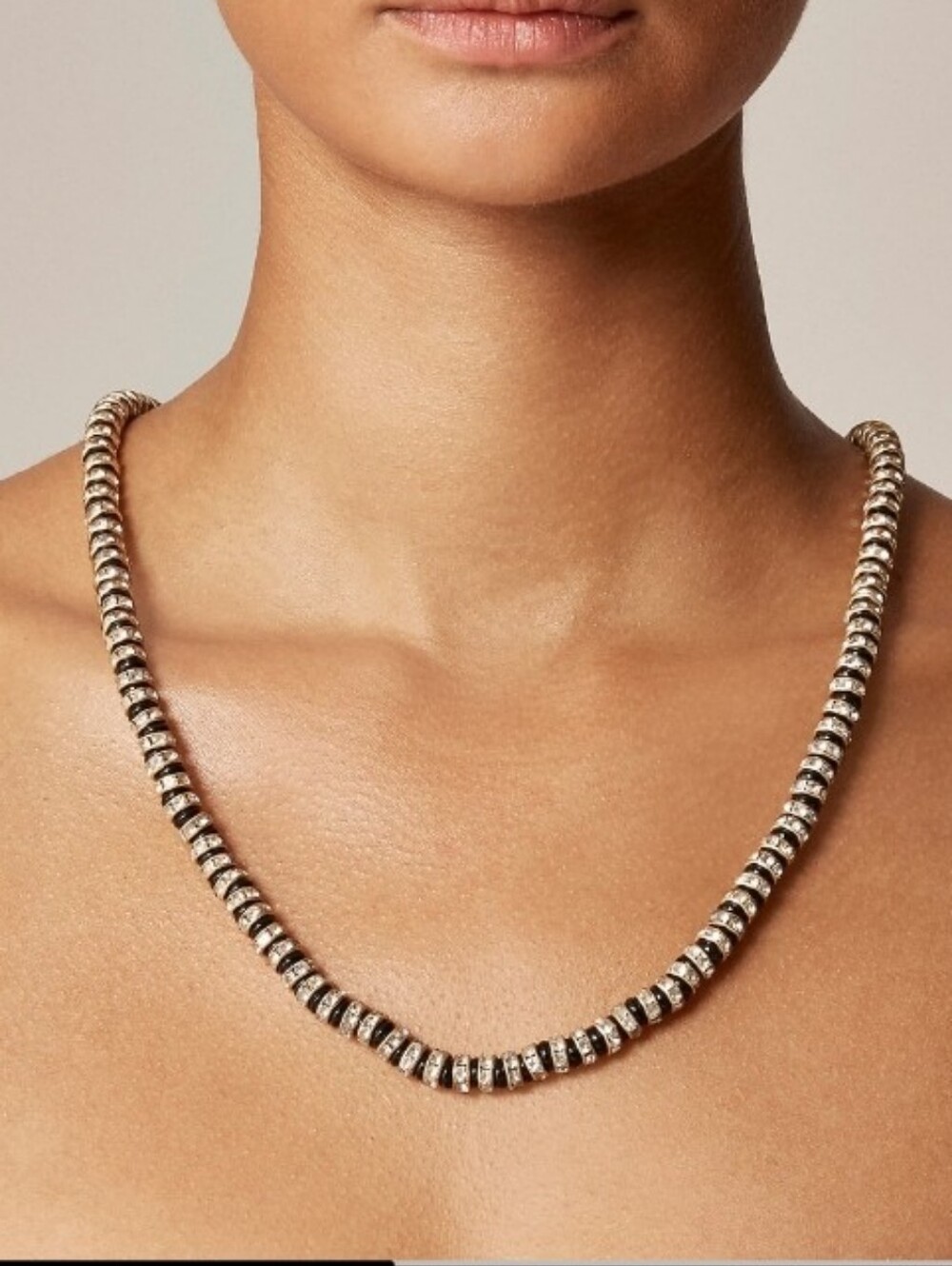 J. Crew Striped Crystal Necklace